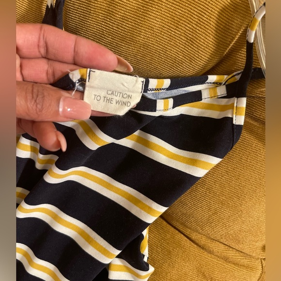 Caution to the Wind Maxi Striped Dress Sz Lrg - Picture 7 of 7